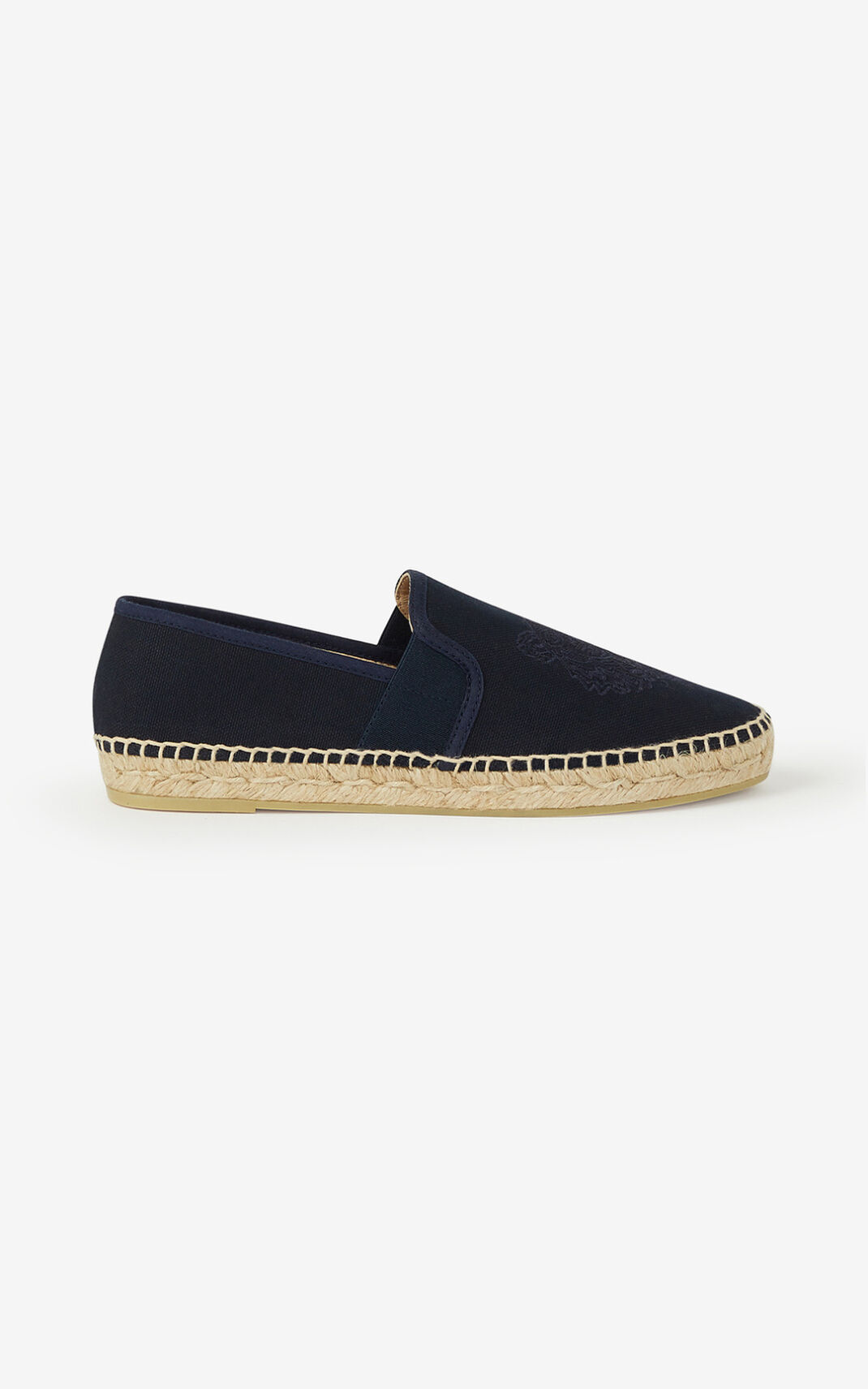 Kenzo Elasticated Kanvas Tiger Espadril Bayan Lacivert Mavi | 1304-WYJQS